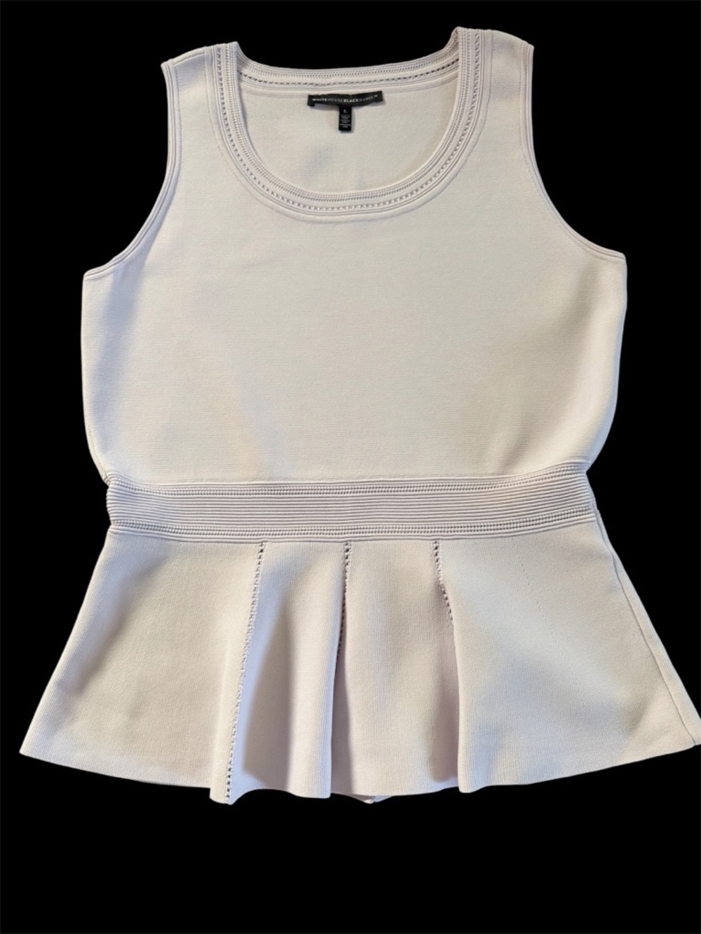 White House Black Market Lilac Peplum Tank Top - woman